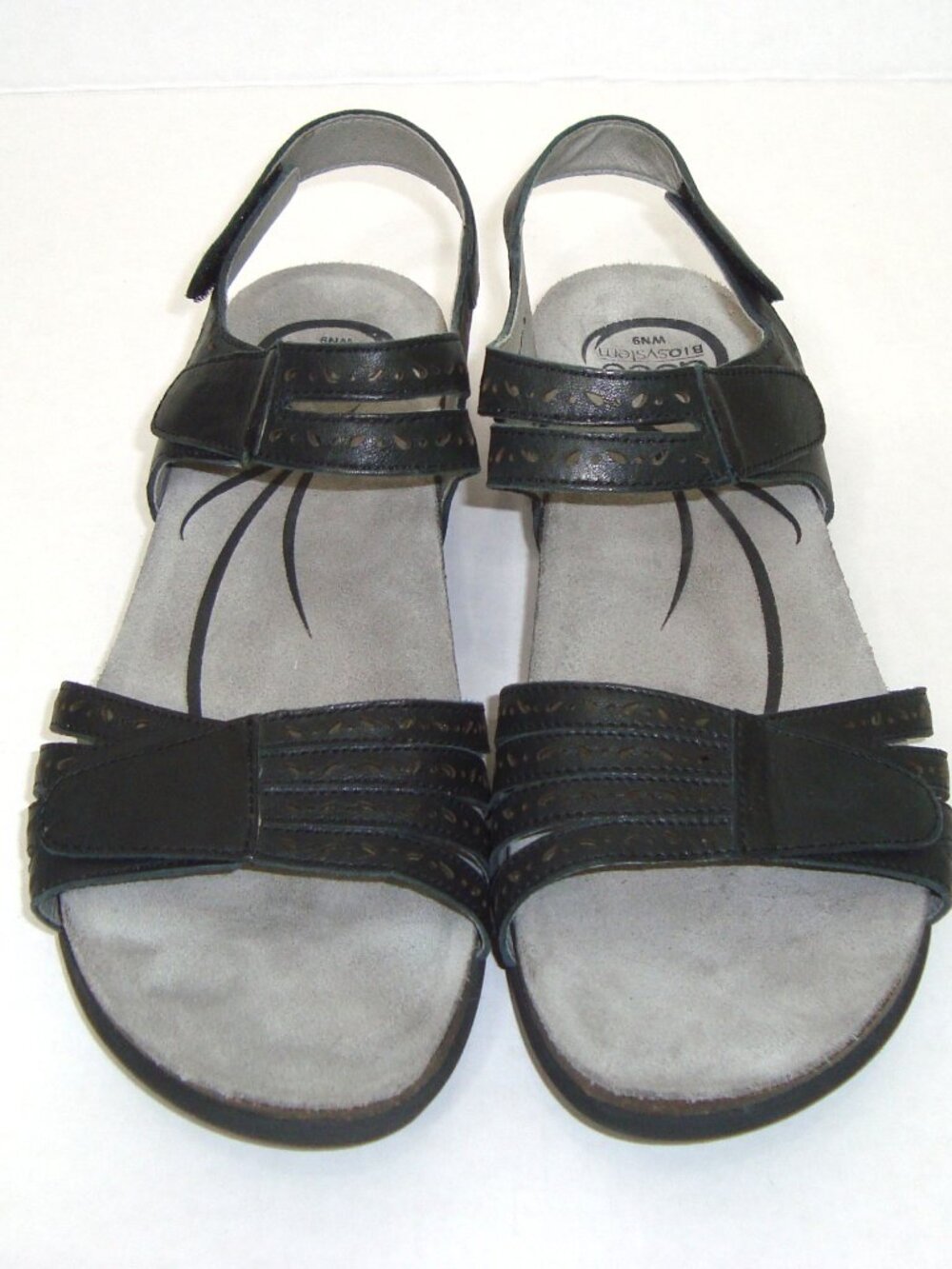 Abeo Bijou BioSystem Black Leather Orthotic Sandals